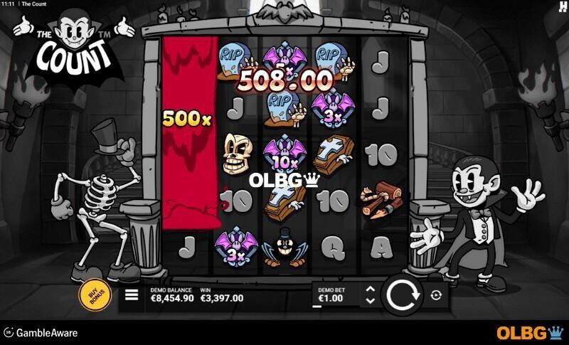 The Count slot Expanded Bloody Wilds feature screenshot