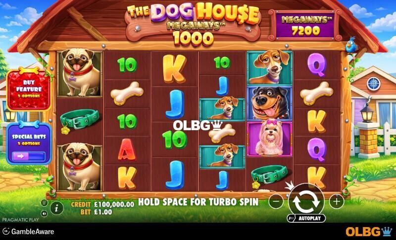 The Dog House Megaways 1000 slot base game screenshot