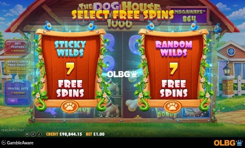 The Dog House Megaways 1000 slot Free Spins choice screenshot