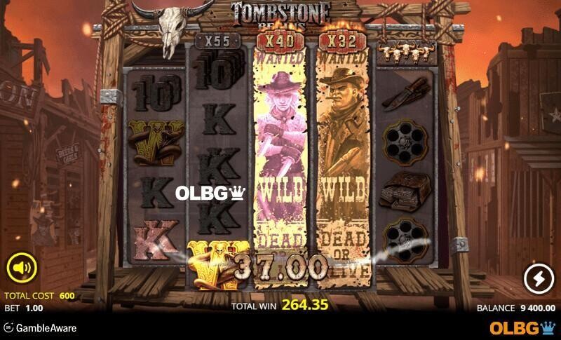 Tombstone Begins slot Widowmaker Spins feature screenshot