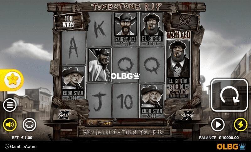 Tombstone RIP slot base game screenshot