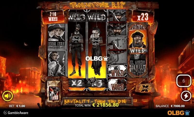 Tombstone RIP slot Boothill Free Spins feature screenshot