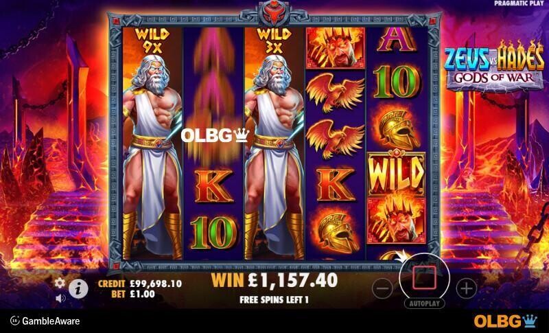 Zeus vs hades - Gods of War slot Free Spins feature Hades Mode screenshot