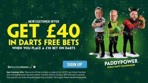 Paddy Power launch NEW DARTS OFFER ahead of the PDC World Darts Championship with yearly event kicking off at the Ally Pally on Friday!