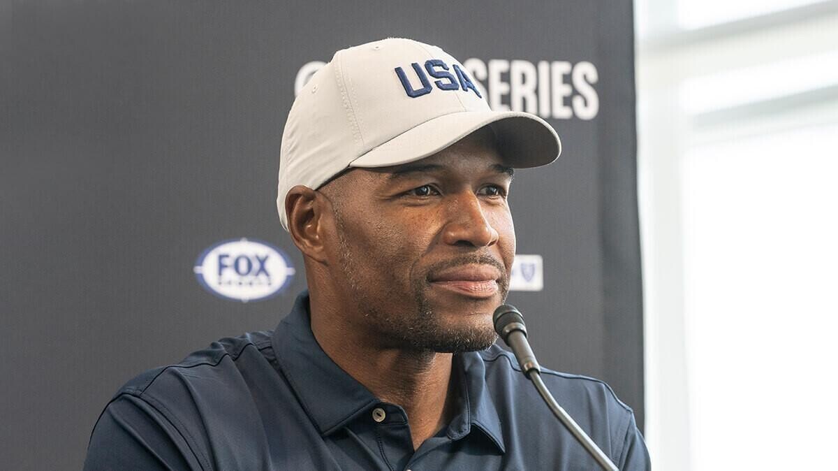 Jersey City, NJ - June 29, 2022: Michael Strahan attends Icons Series Inaugural Event Press Conference at Liberty National Golf Club