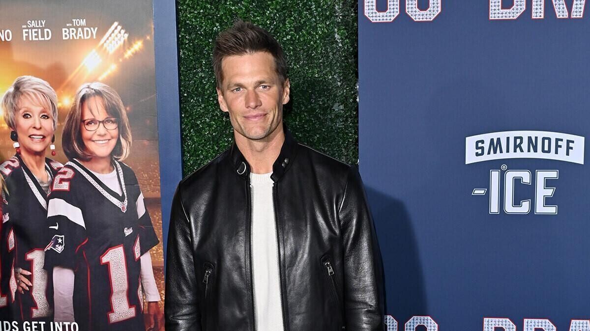 LOS ANGELES, CA. January 31, 2023: Tom Brady at the premiere for "80 for Brady" at the Regency Village Theatre, Westwood. Picture: Paul Smith-Featureflash