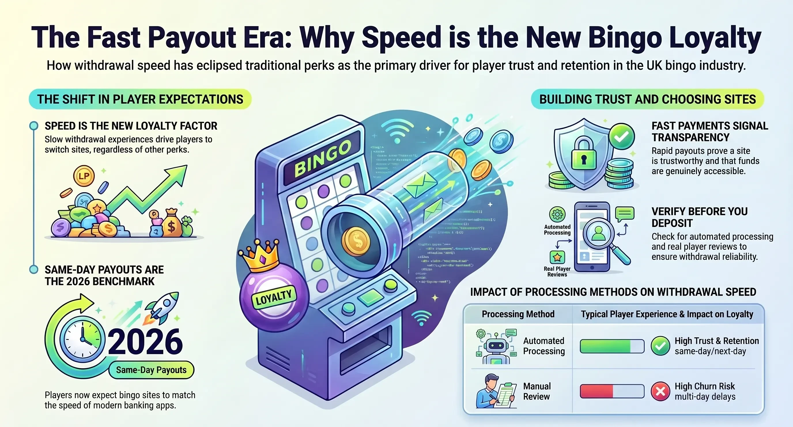 faster payments Influencing bingo loyalty infographic