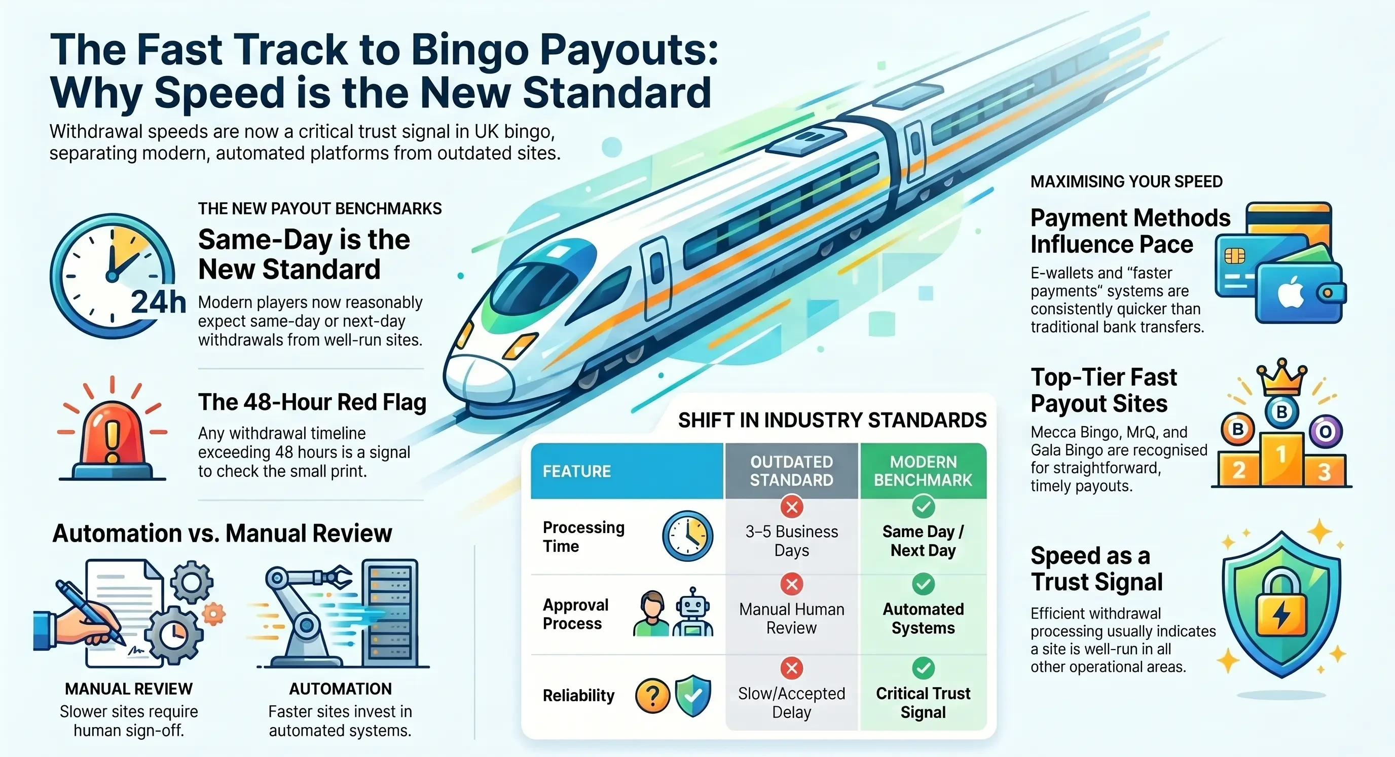withdrawal speed for bingo infographic