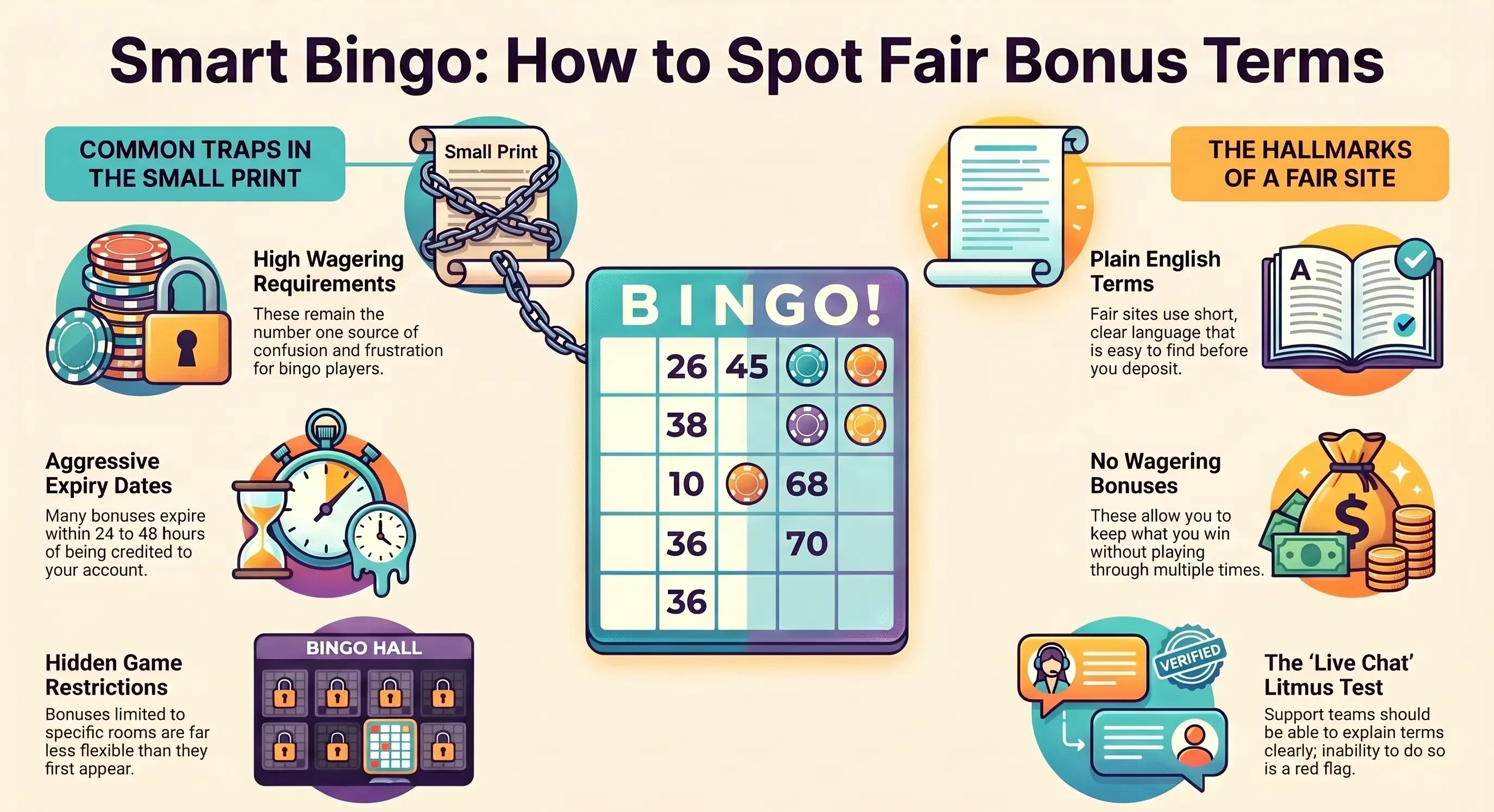 infographic showing a guide to bingo bonuses