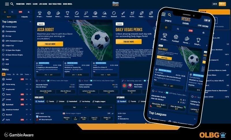 mobile device and desktop view screenshots of the dream vegas sports betting site