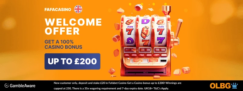 Fafabet Casino Welcome Offer banner