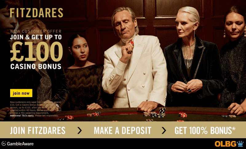 Fitzdares Casino welcome offer screenshot