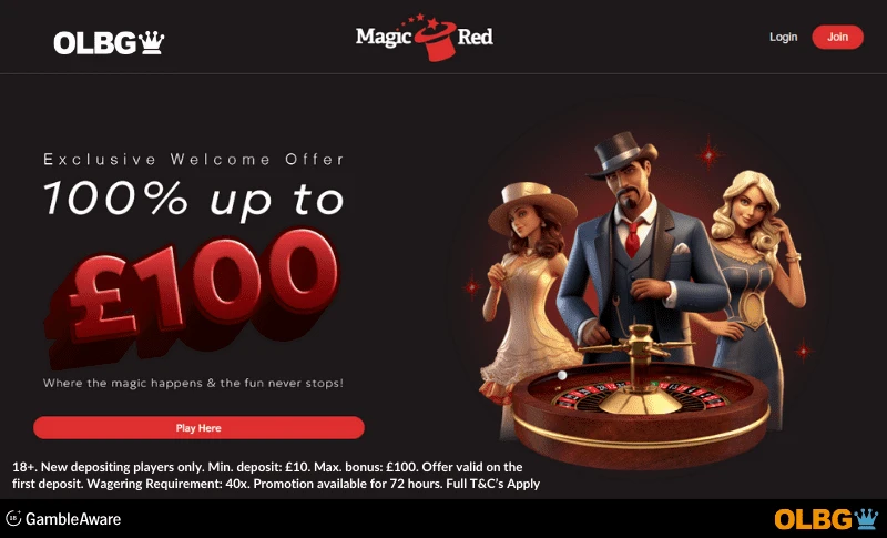 MagicRed Casino Welcome Bonus banner