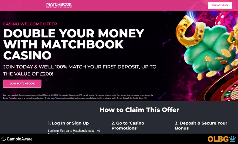 Matchroom Casino Welcome Offer banner