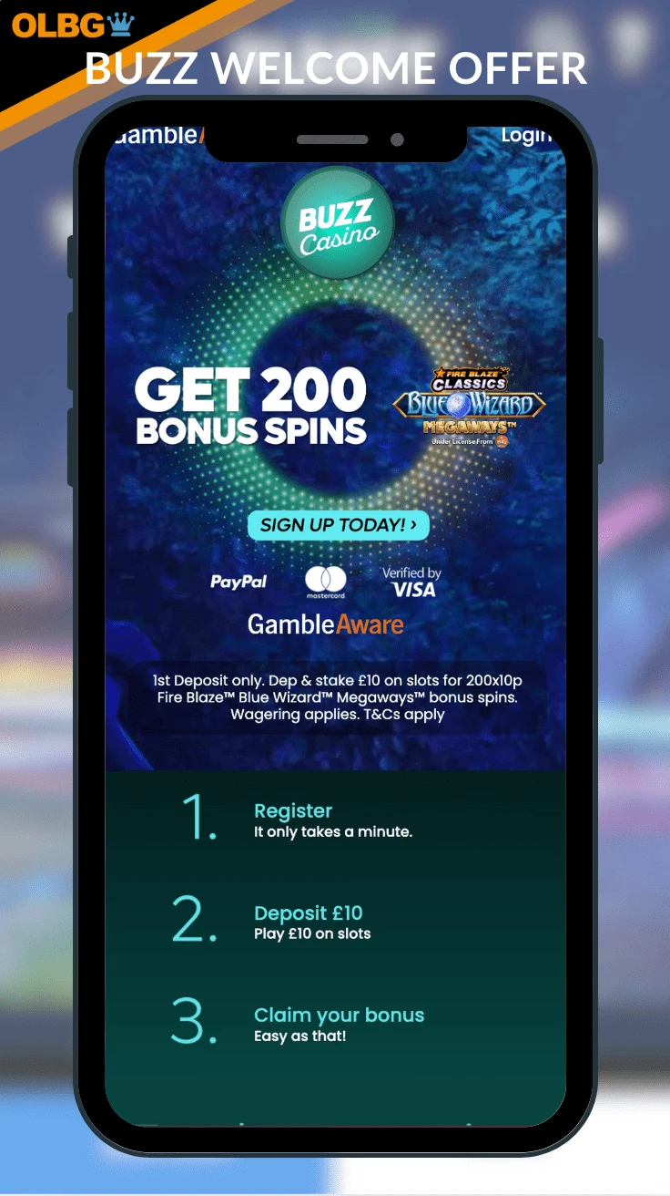 The Buzz Casino welcome offer 