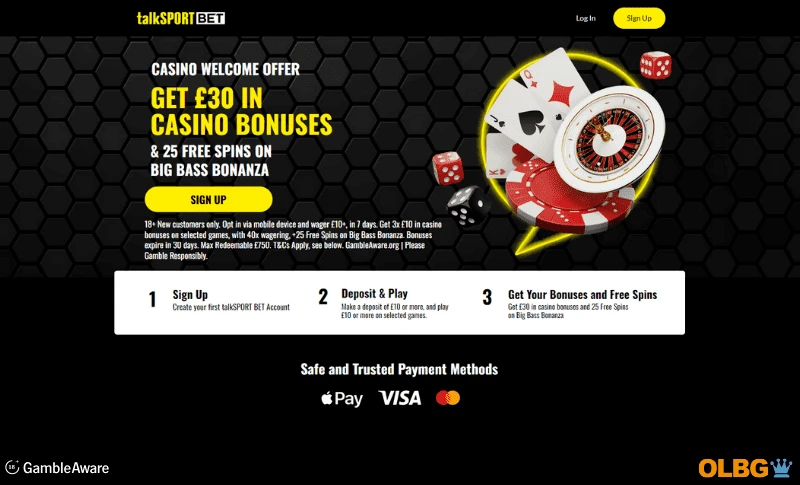 talkSPORT BET Casino Welcome Offer banner