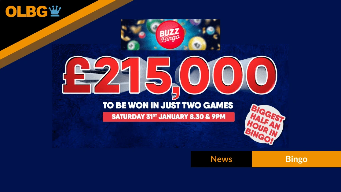 Buzz Bingo’s Huge £215,000 Jackpot Night Confirmed for January 31st