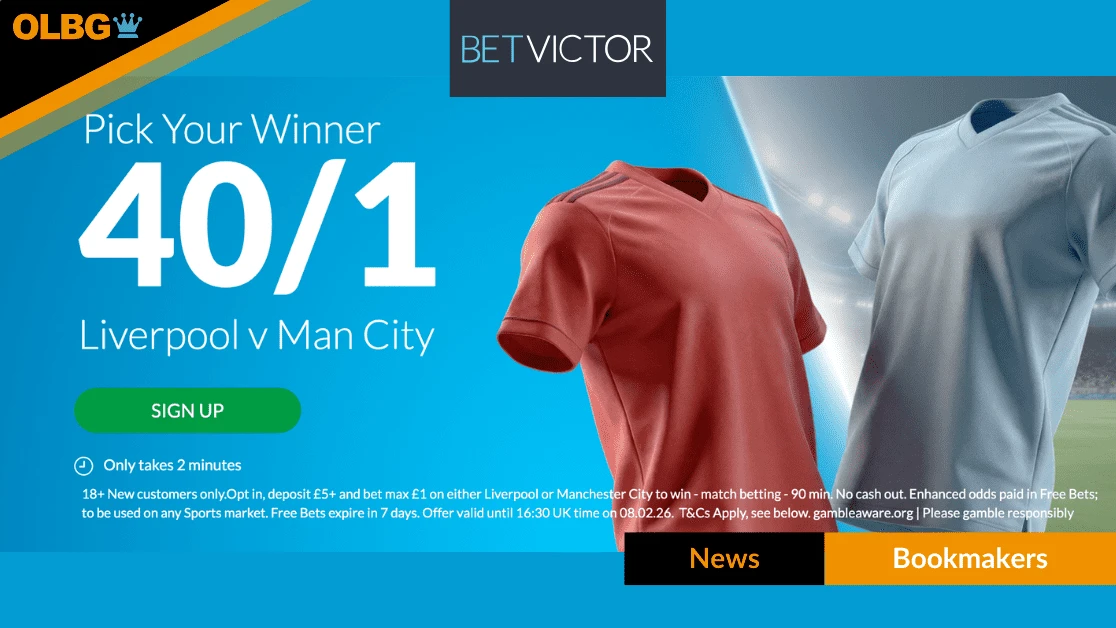 BetVictor Super Sunday Offer: Pick Your Winner at 40/1 for Liverpool vs Man City