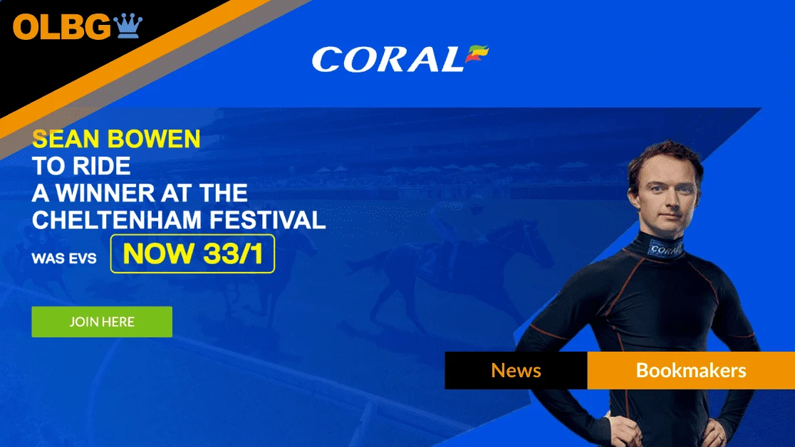 Coral Go 33/1 on Sean Bowen to Ride a Cheltenham Festival Winner in Huge £1 Offer