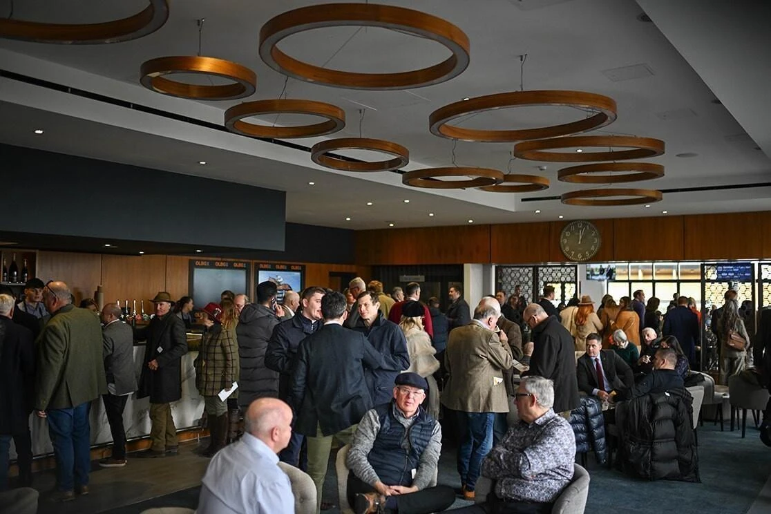 Racegoers at Newbury Racecourse enjoying the OLBG Owners Club