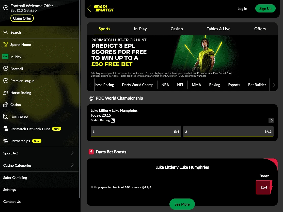 Pari match Free Bet Offer Image
