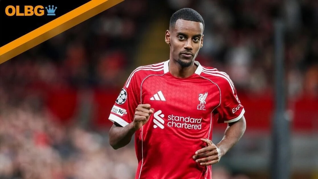 Liverpool forward Alexander Isak (9) during the Liverpool FC v Atletico Madrid Champions League Round One match at Anfield, Liverpool, United Kingdom
