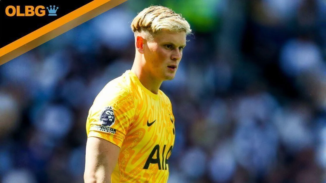 Antonin Kinsky of Tottenham Hotspur looks on during the Premier League match Tottenham Hotspur vs Crystal Palace at Tottenham Hotspur Stadium, London, United Kingdom, 11th May 2025