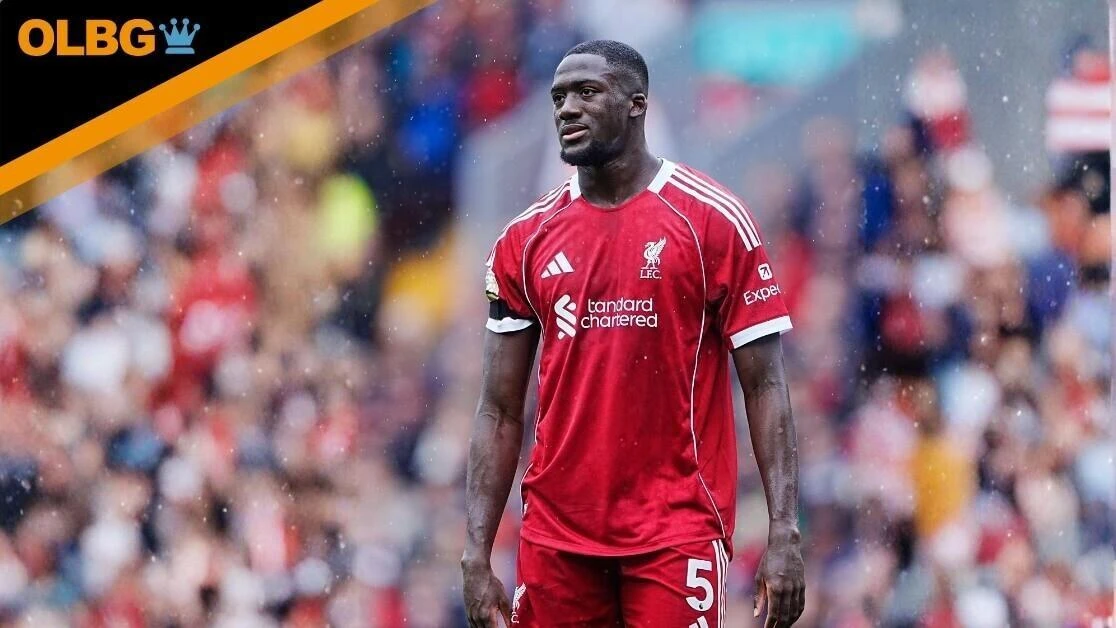 Liverpool's Ibrahima Konate during the Premier League match at Anfield, Liverpool