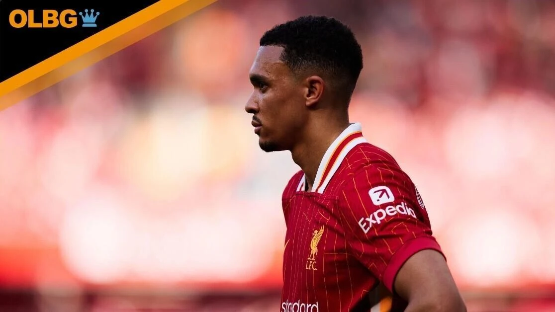 Trent Alexander-Arnold of Liverpool during the Premier League match between Liverpool FC and Tottenham Hotspur FC at Anfield on April 27, 2025 in Liverpool, England