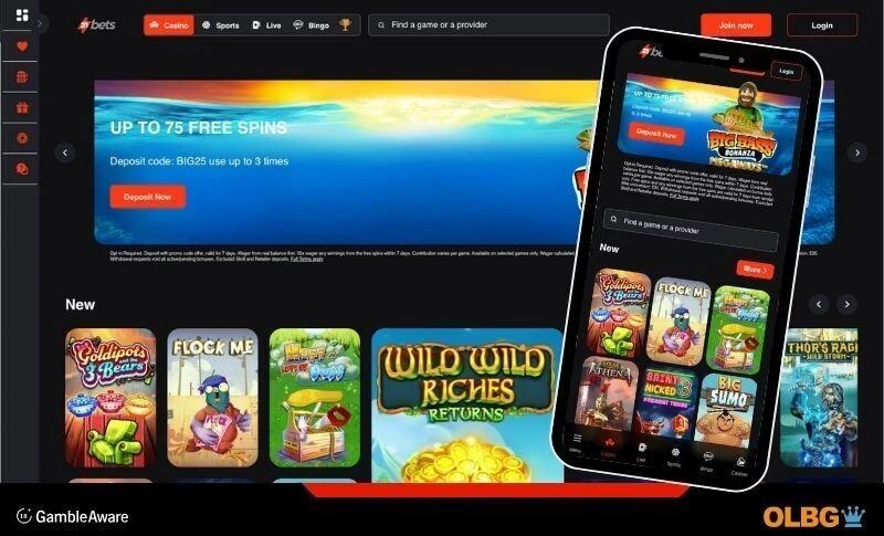 screenshots of what the 21bets slot site looks like on mobile and desktop computer