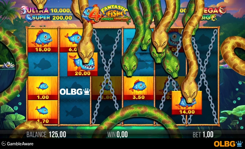 4 Fantastic Fish Amazon Adventure slot Amazon Respin Bonus feature screenshot