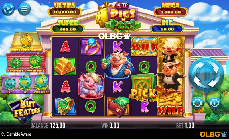4TP Pigs N’ Pots slot base game screenshot