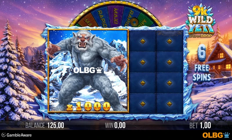 9k Wild Yeti Dream Drop slot Free Spins feature screenshot