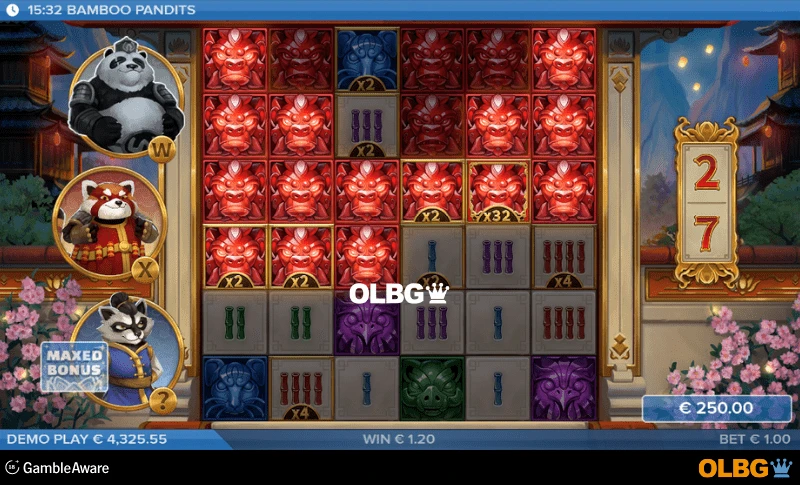 Bamboo Pandits slot Free Spins feature screenshot