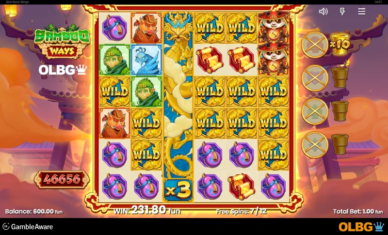 Bamboo Ways slot Free Spins feature screenshot