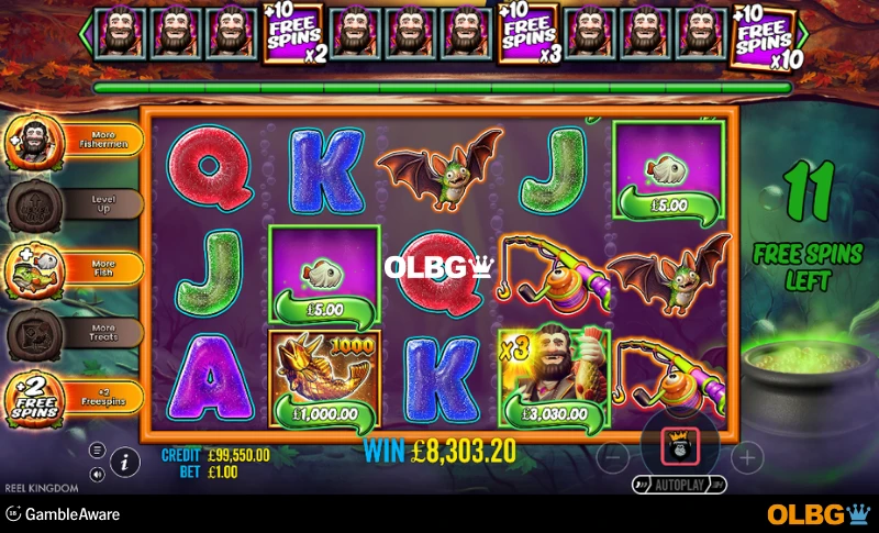 Big Bass Halloween Splash 1000 slot Free Spins feature screenshot
