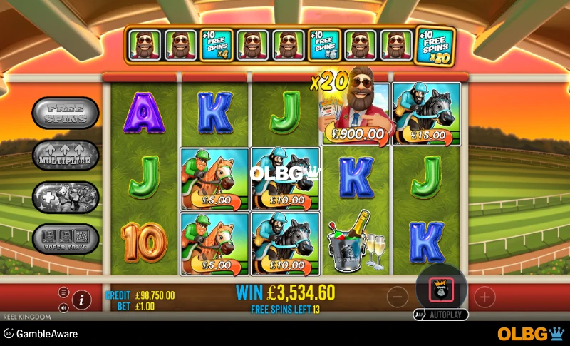 Big Bass Raceday Repeat slot Free Spins feature screenshot