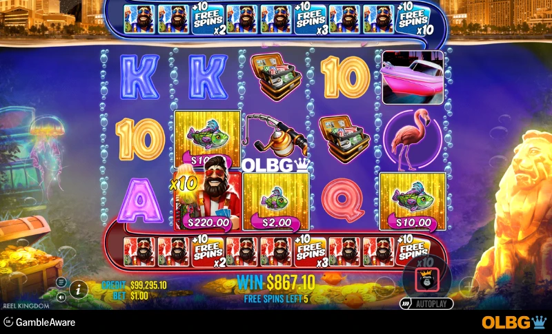 Big Bass Vegas 1000 slot Free Spins feature screenshot