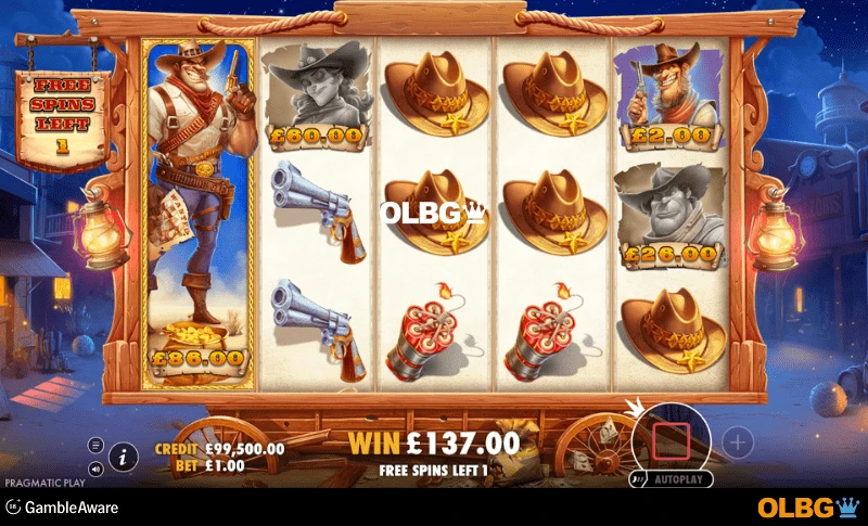 Bounty Hunter slot Free Spins feature screenshot