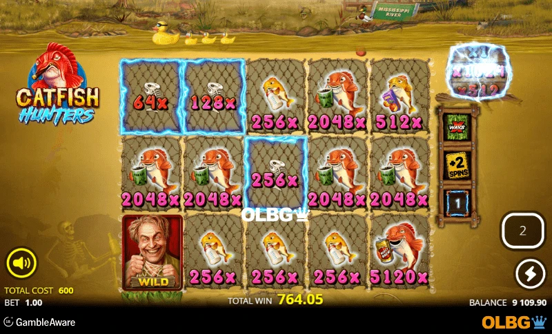 Catfish Hunters slot Dark Water Spins feature screenshot