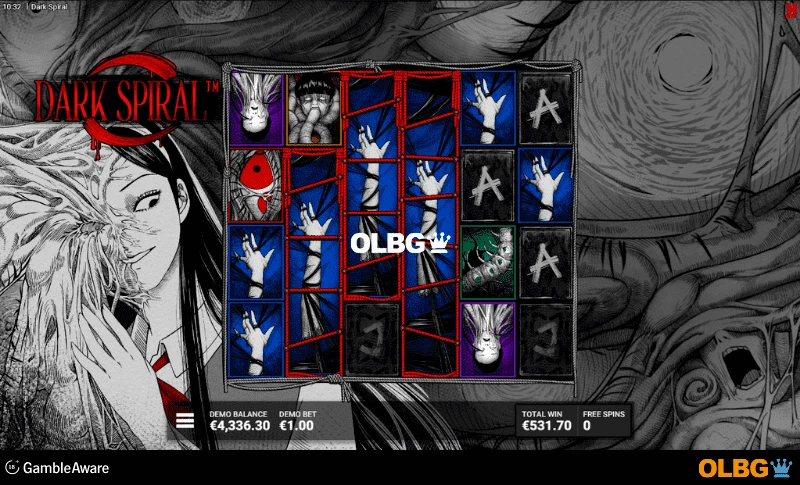 Dark Spiral slot Twisted Free Spins feature screenshot