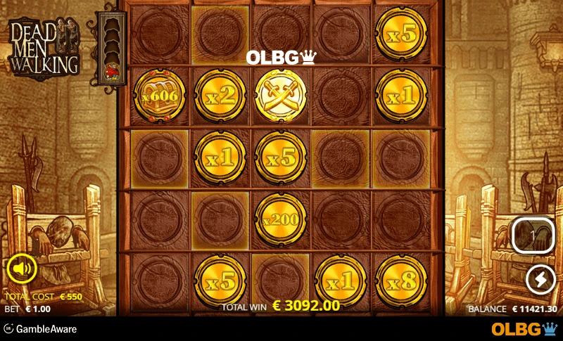 Dead Men Walking slot Dead Man's Gold Bonus Spins feature screenshot