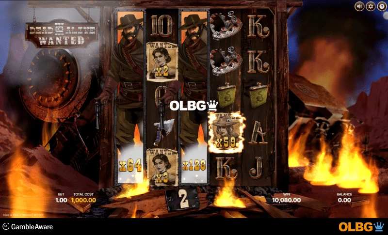 Dead or Alive 3: Wanted slot Super Free Spins feature screenshot