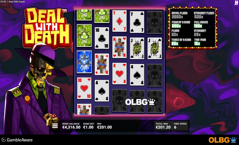 Deal with Death slot Dealbreaker Free Spins feature screenshot