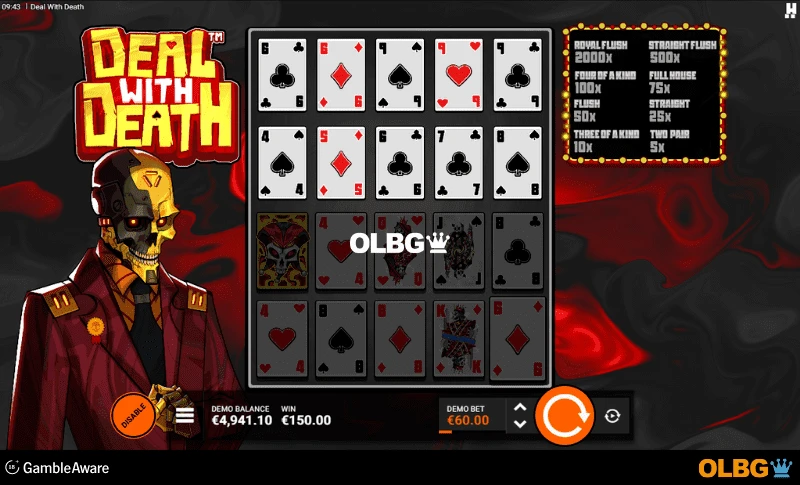 Deal with Death slot Poker Mode feature screenshot