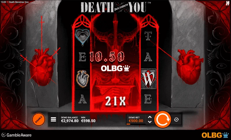 Death Becomes You slot Duel with Death feature screenshot