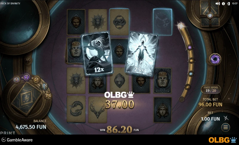 Deck of Divinity slot Divine Deck Bonus feature screenshot