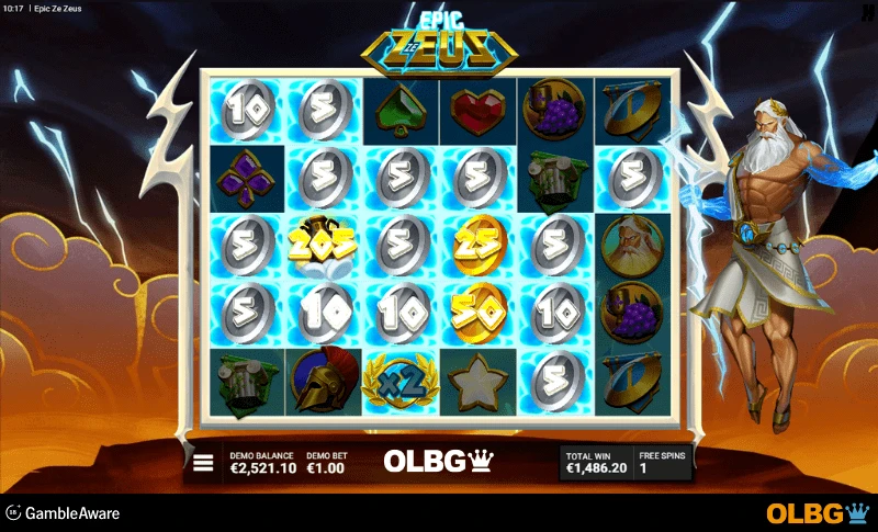 Epic Ze Zeus slot Ze Zeus Might Superstar feature screenshot