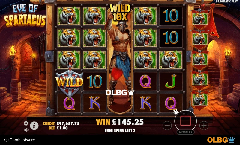 Eye of Spartacus slot Free Spins feature screenshot