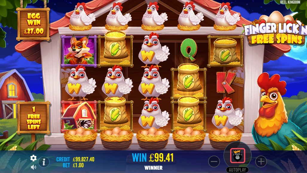 Finger Lick'n Free Spins slot Free Spins feature screenshot